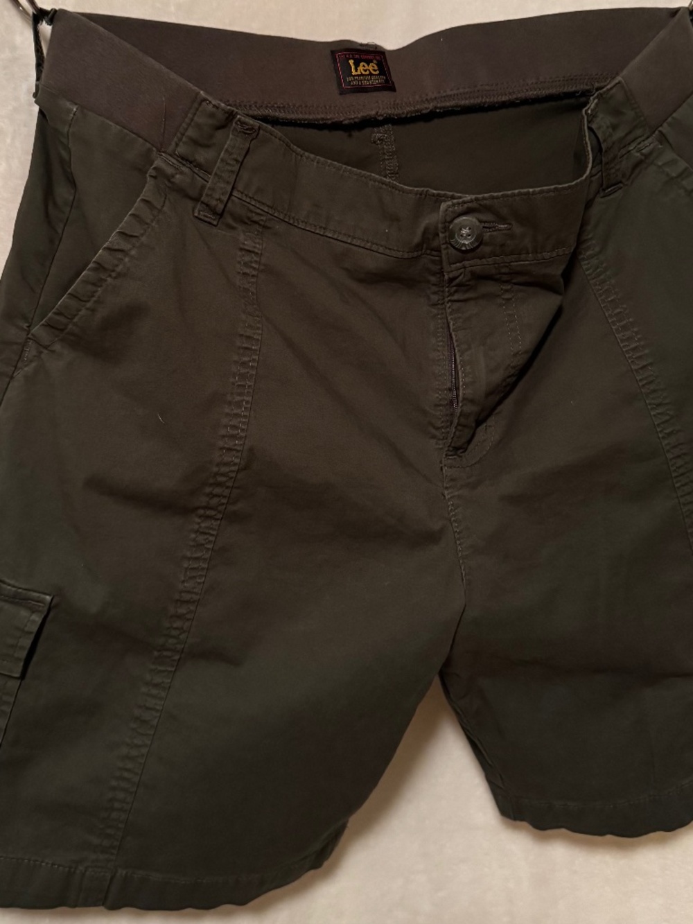 Lee Women’s Olive Green Cargo Shorts Utility Casual Shorts
